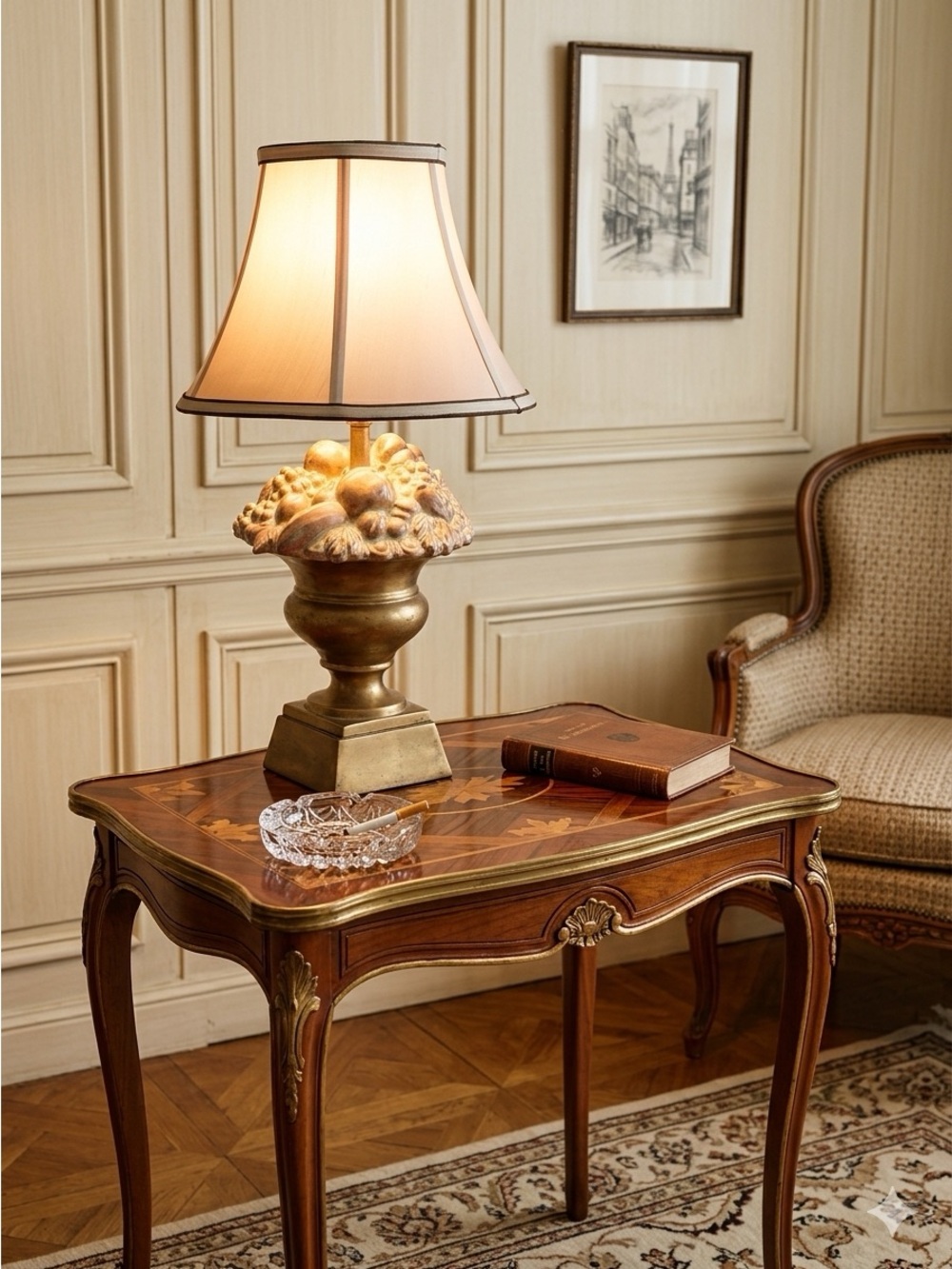 Gold Fruit Bouquet Table Lamp - Home Accents